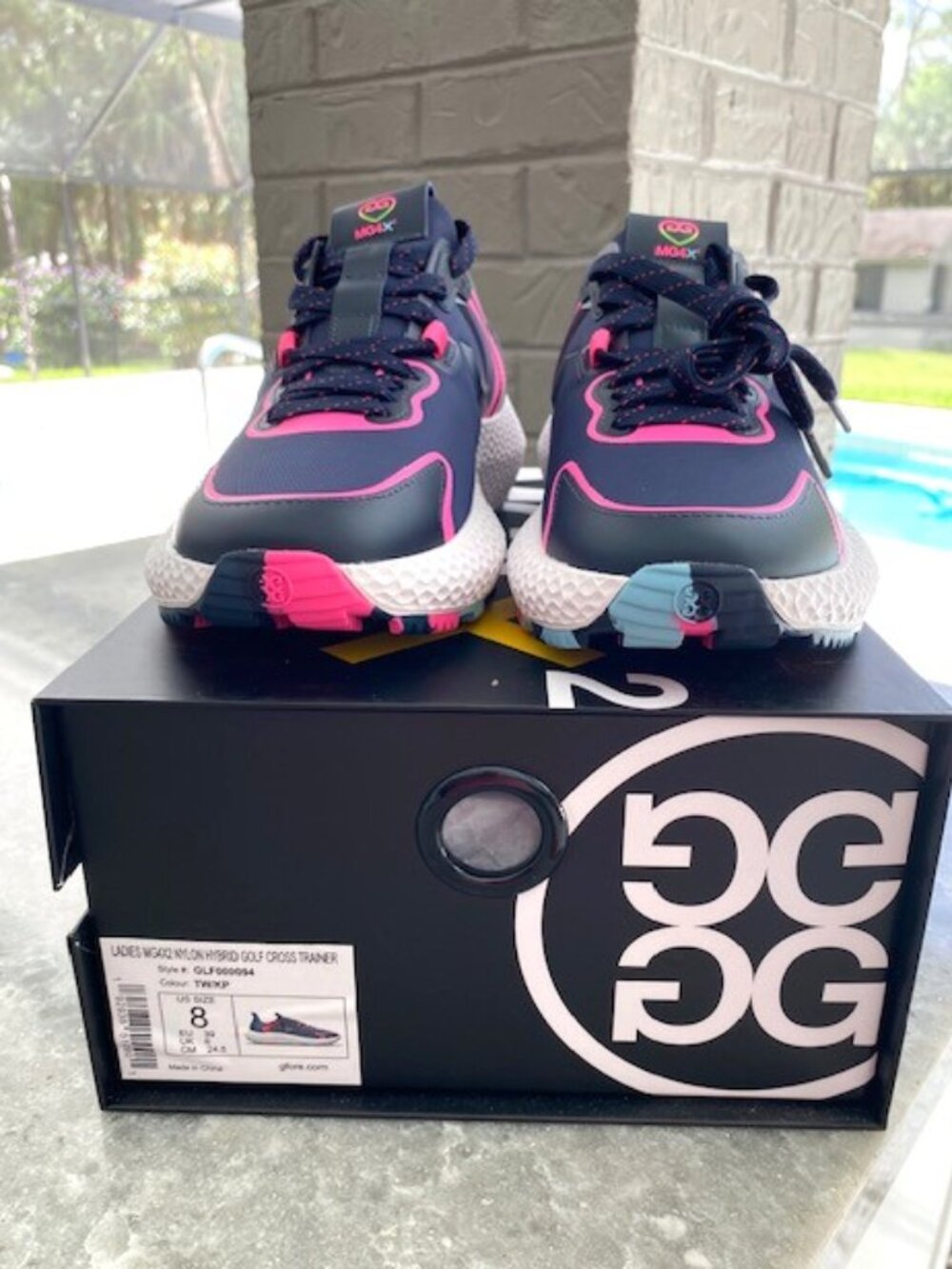 G/FORE Women's Golf Shoe MG4X2 Debossed Cross Trainer Blue Size 8 - Picture 3 of 9